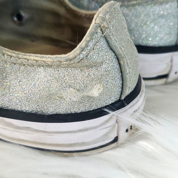 Converse All-Star Chuck Taylor Low Top   Classic Sparkle Glitter Sneakers Sz 12 - Picture 11 of 16